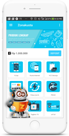 Tampilan Aplikasi Zonakuota.com